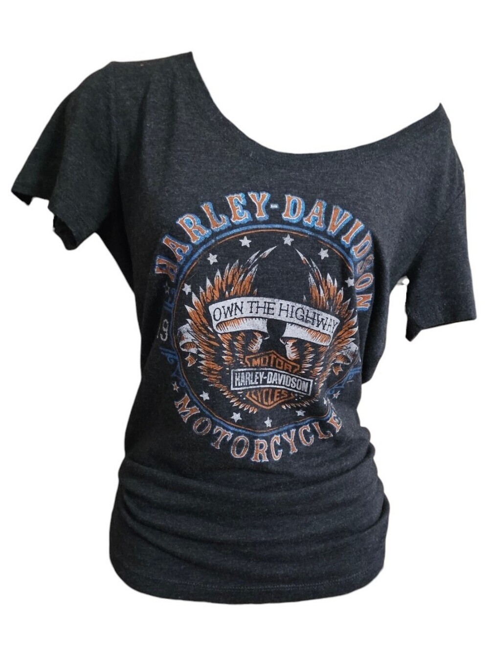 Harley Davidson "Own The Highway" Seoul Korea LG Gray Tee